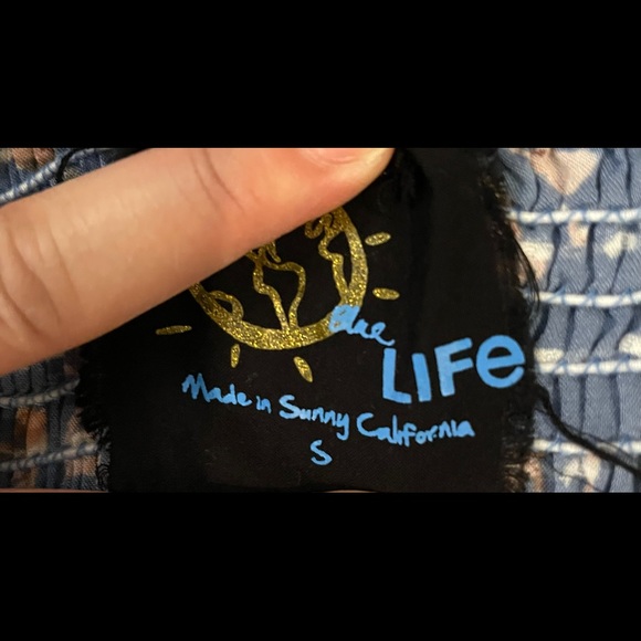 Blue Life Smock Ruffle Skort Romper Size Small - Picture 4 of 5